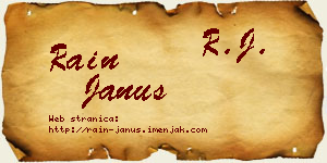 Rain Janus vizit kartica